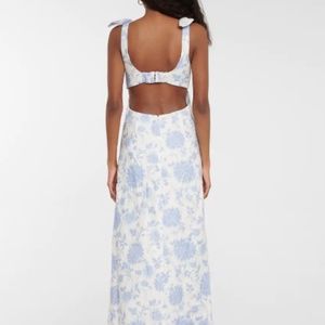 ZIMMERMAN Postcard floral tie-shoulder midi dress NWT